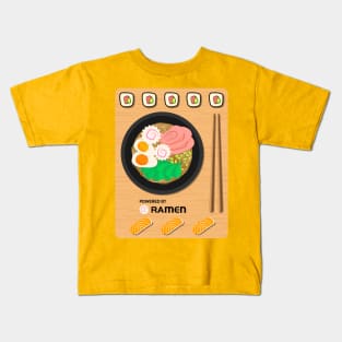 POWERED BY RAMEN Kids T-Shirt